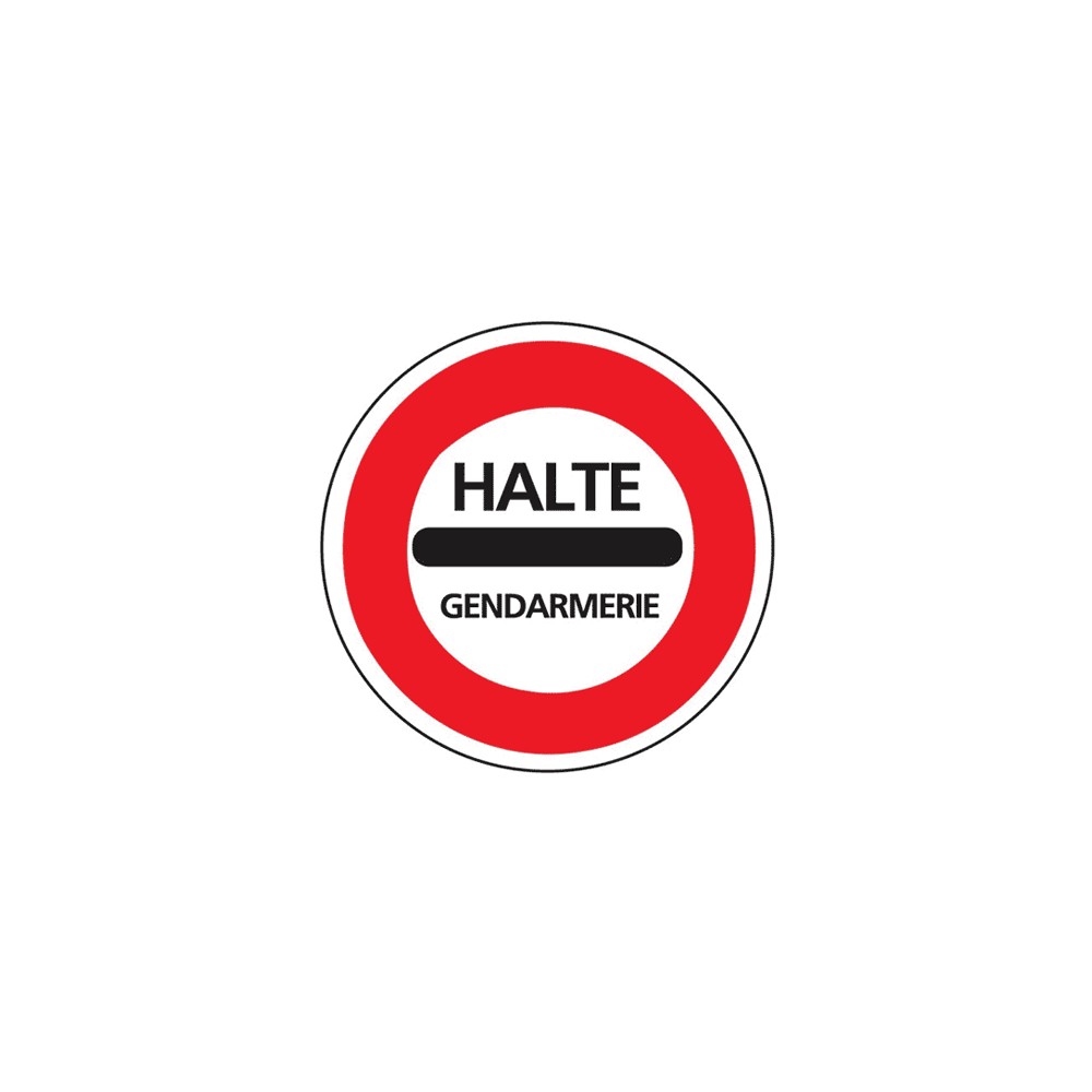 Panneau halte gendarmerie B5a