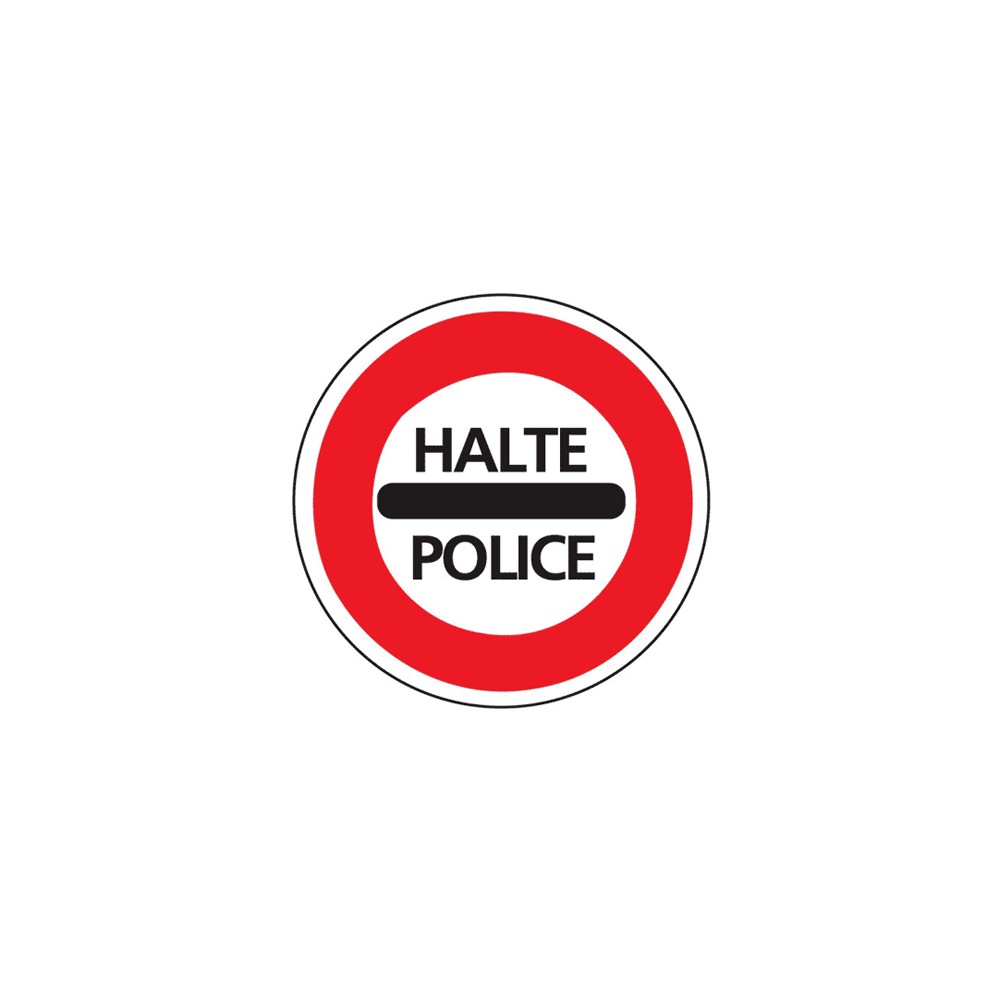 Panneau halte police B5b