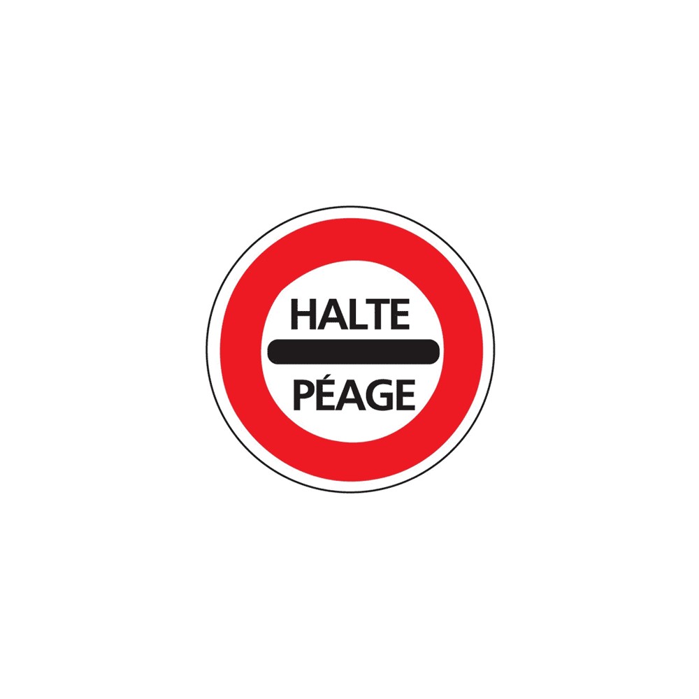 Panneau halte péage B5c