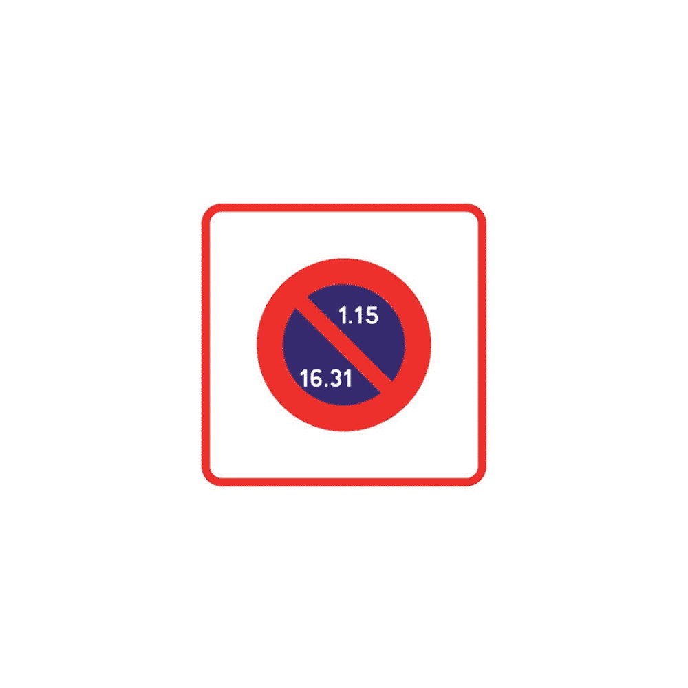 Panneau entrée d'une zone de stationnement unilatéral B6b2