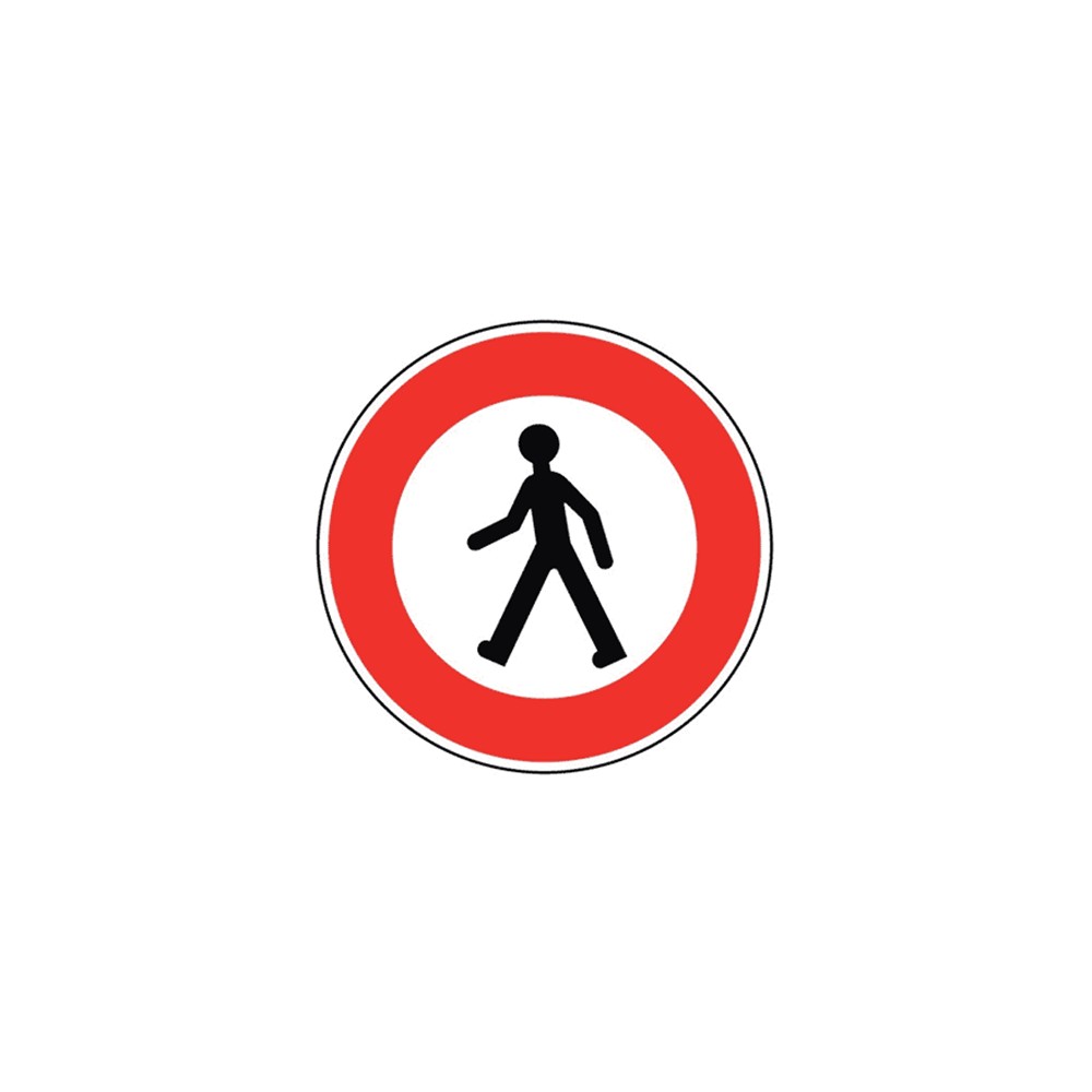 Panneau accès interdit aux piétons B9a