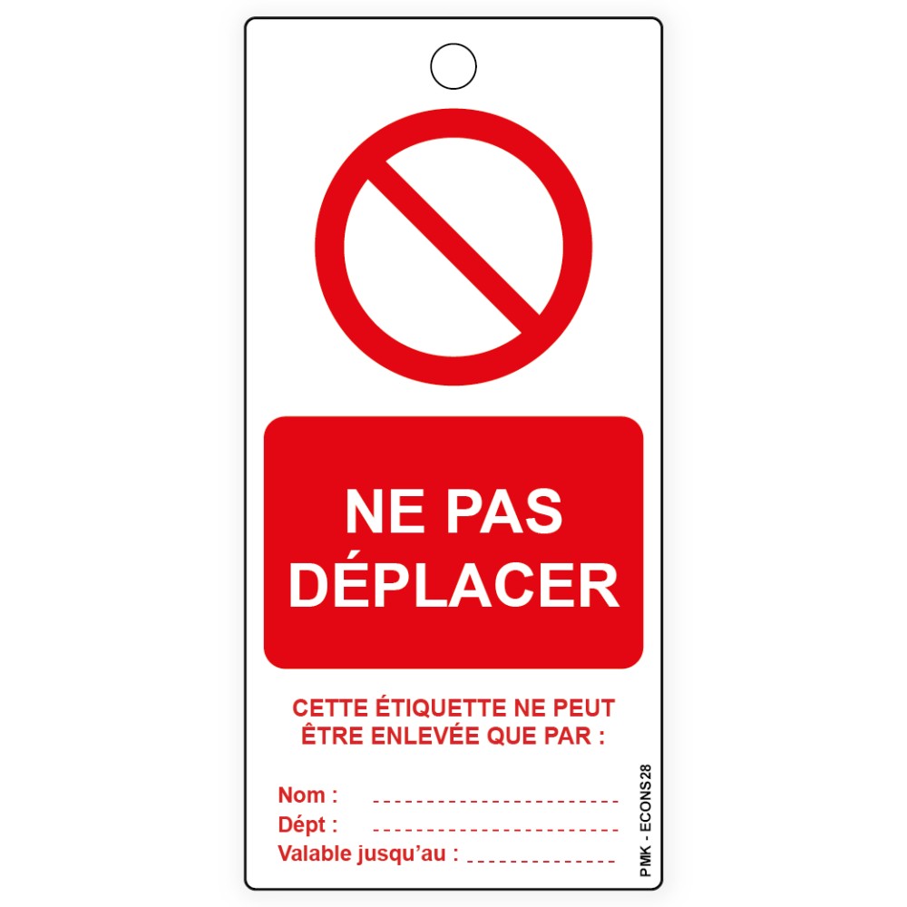 "Ne pas déplacer", différents formats et matières au choix