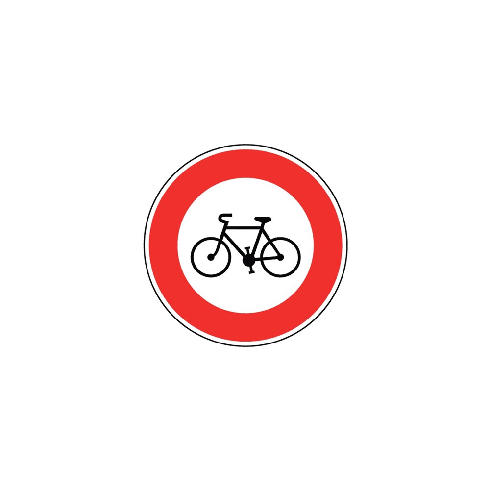 Panneau accès interdit aux cycles B9b