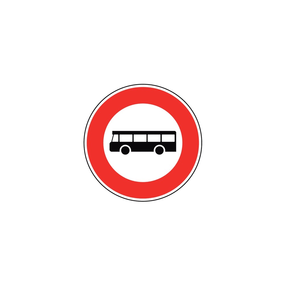 Panneau accès interdit aux transport en commun B9f