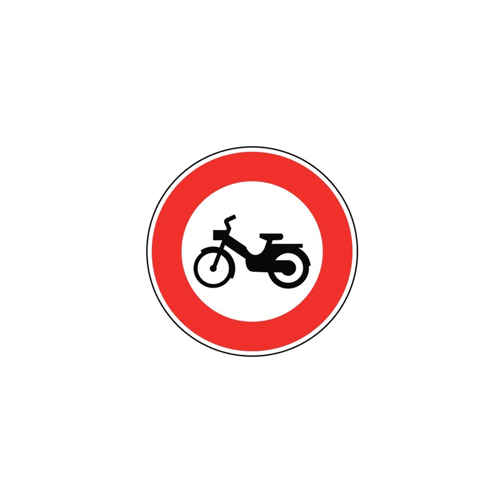Panneau accès interdit aux cyclomoteurs B9g
