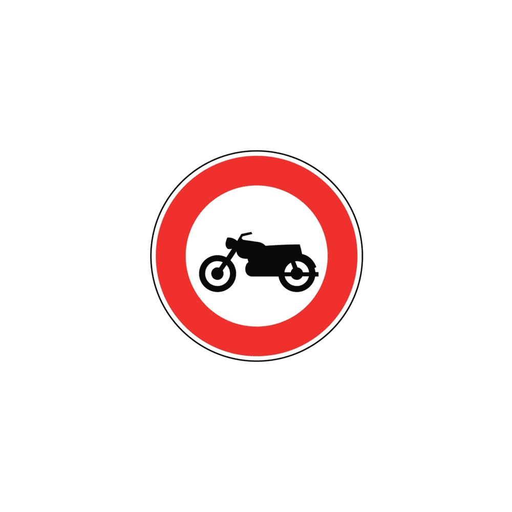 Panneau accès interdit aux motocyclettes B9h