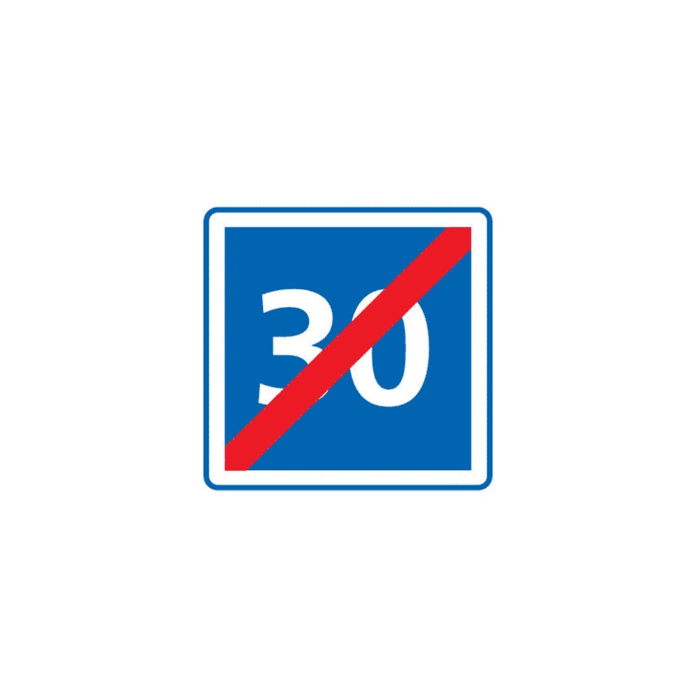 Panneau fin de vitesse conseillée C4b