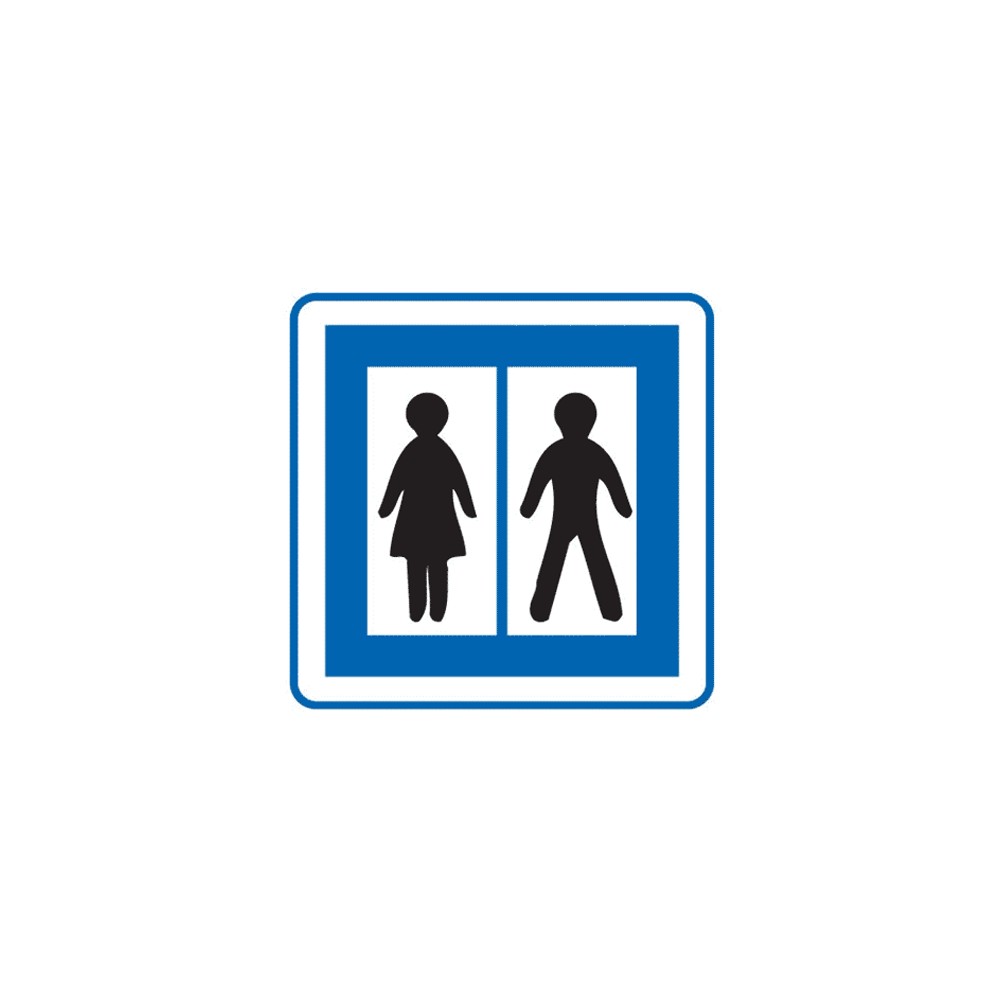 Panneau toilettes public CE12