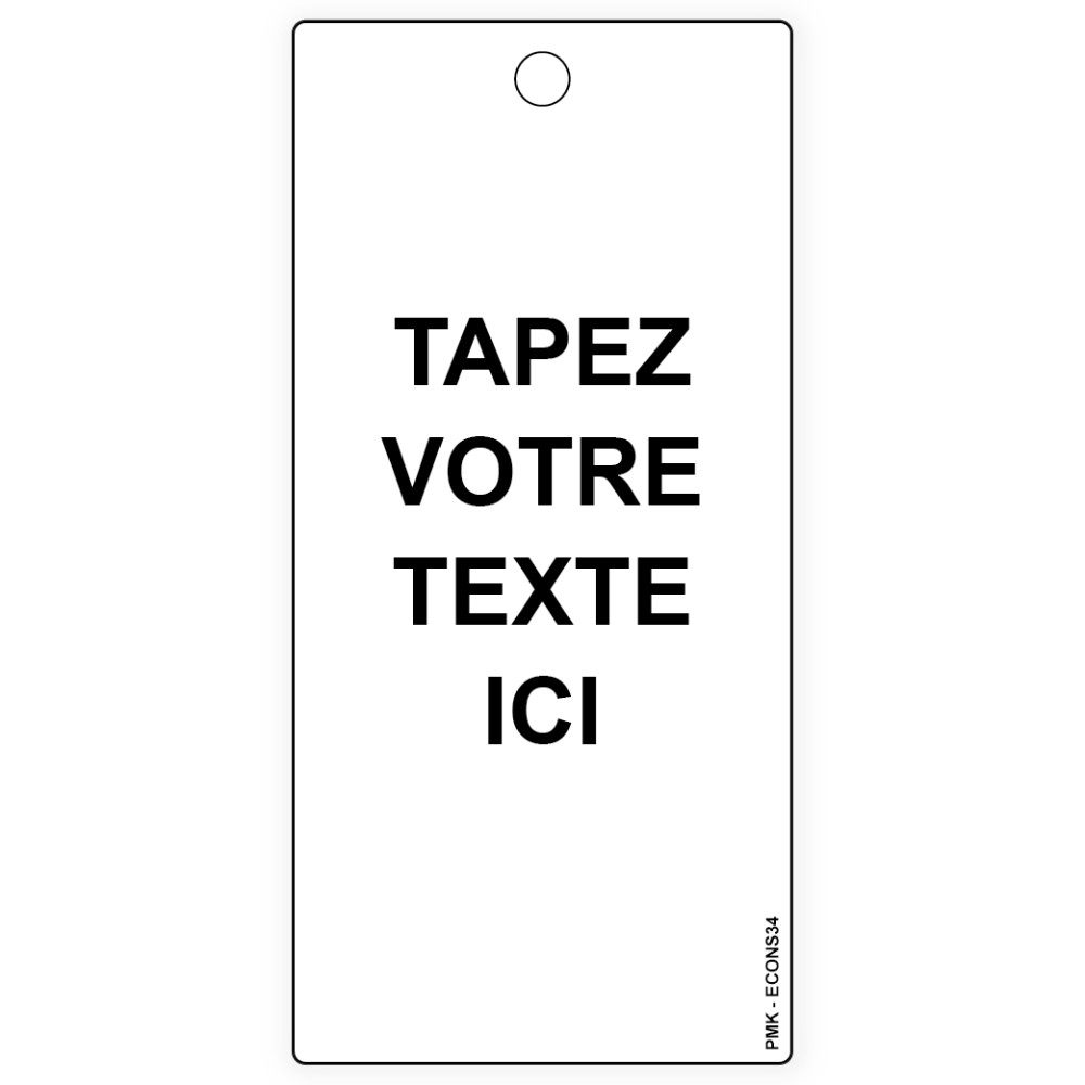 Votre texte et votre pictogramme personnalisable, différents formats et matières au choix