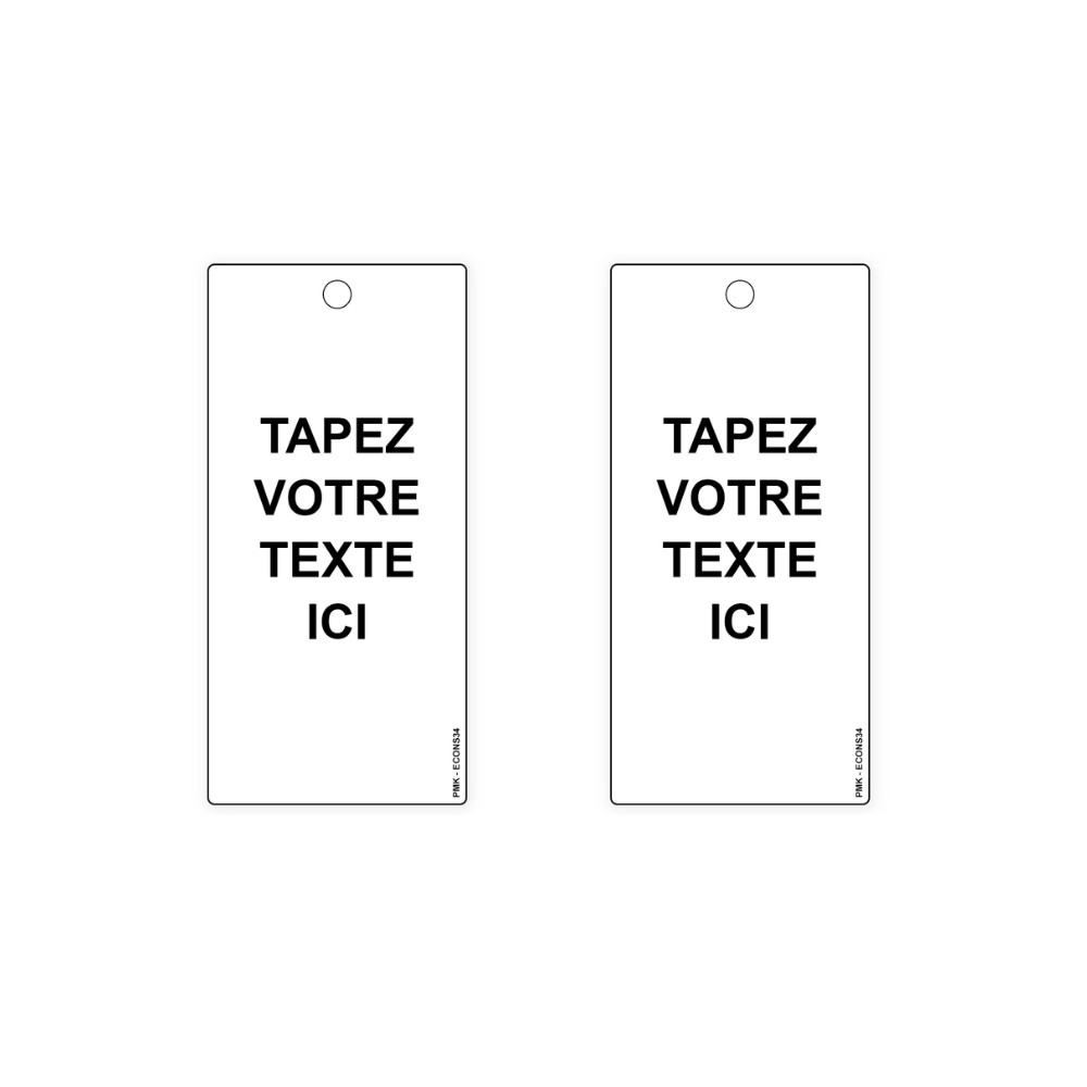Votre texte et votre pictogramme personnalisable, différents formats et matières au choix