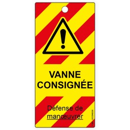 "Vanne consignée", différents formats et matières au choix