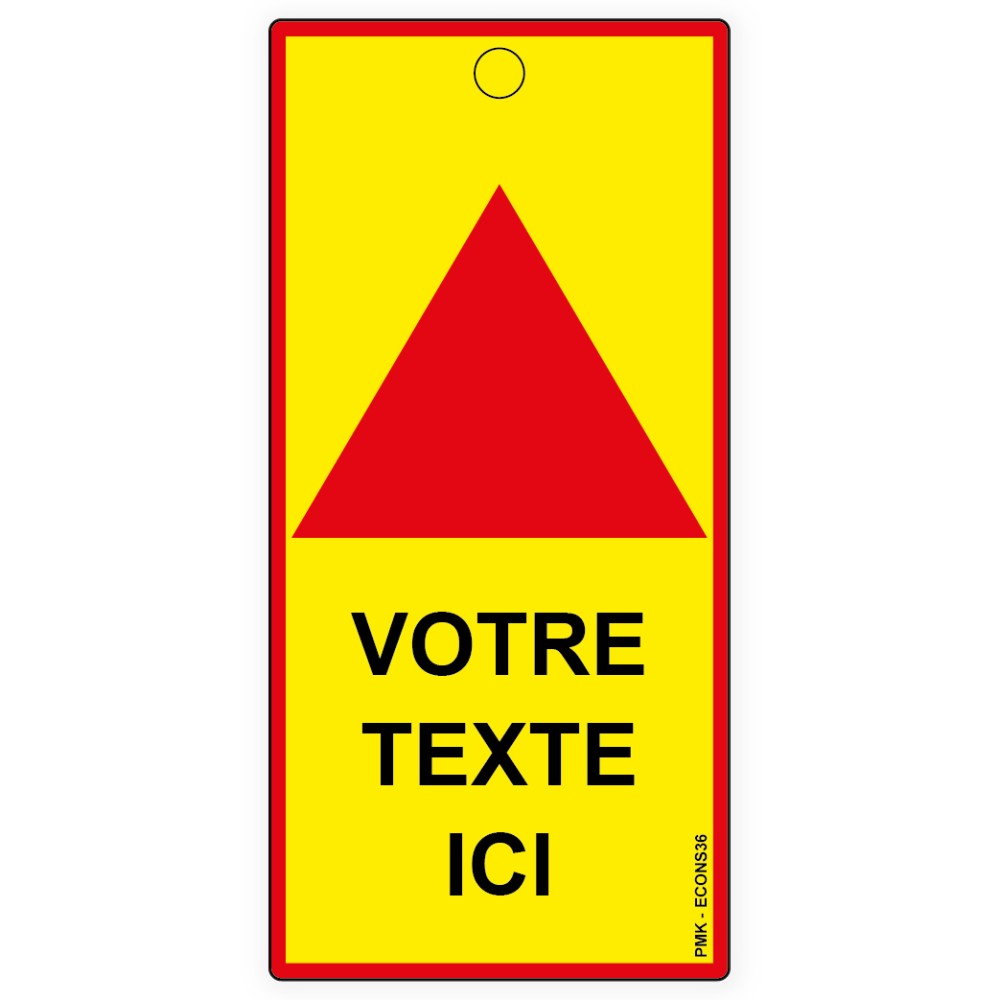 Consignation LOTO avec texte personnalisable, différents formats et matières au choix