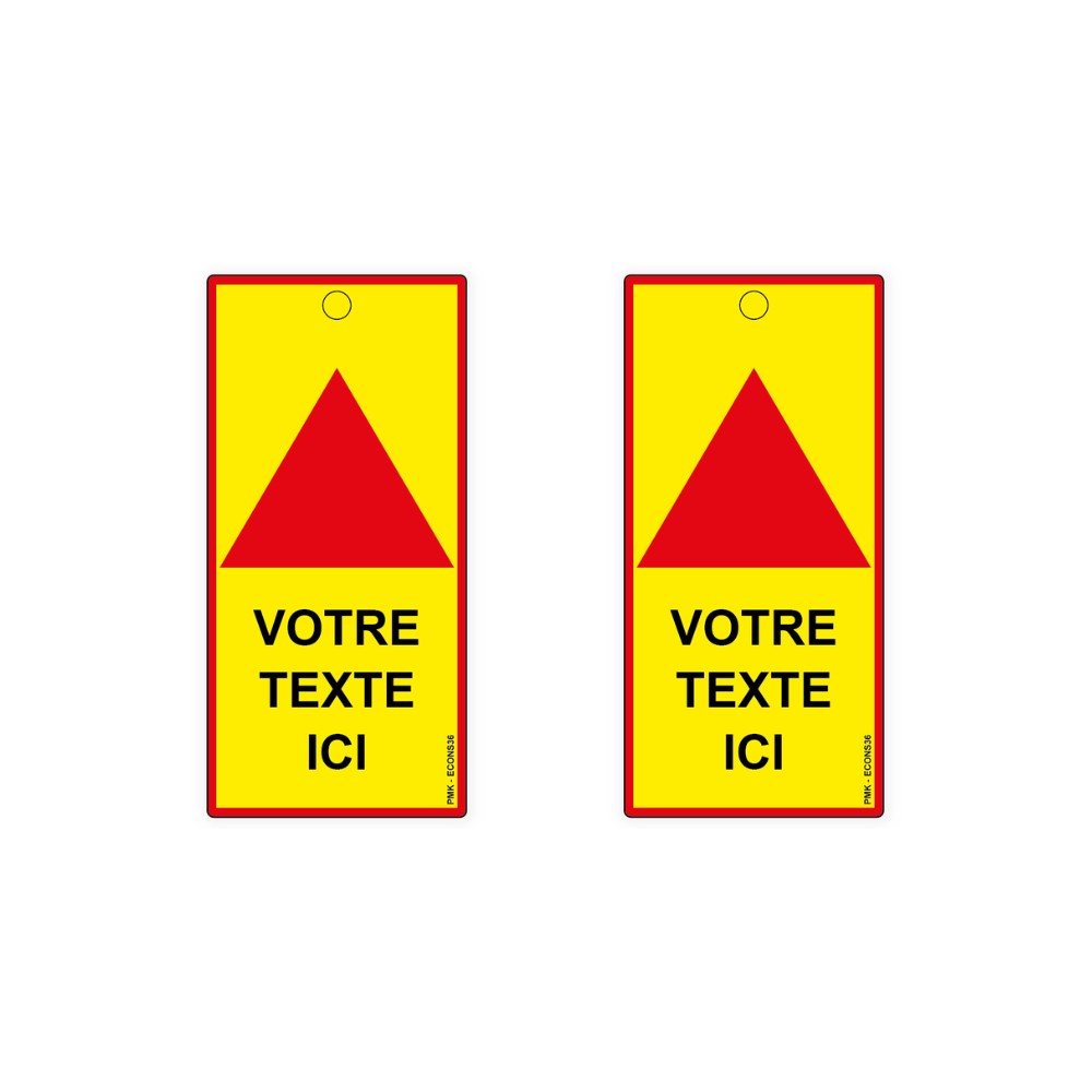 Consignation LOTO avec texte personnalisable, différents formats et matières au choix