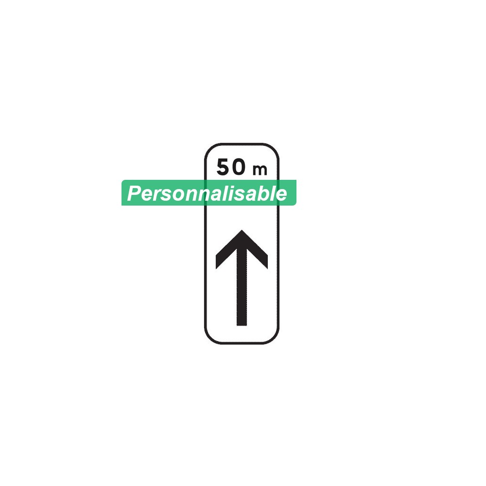Panonceau début de section et distance de stationnement et d’arrêt M8abis