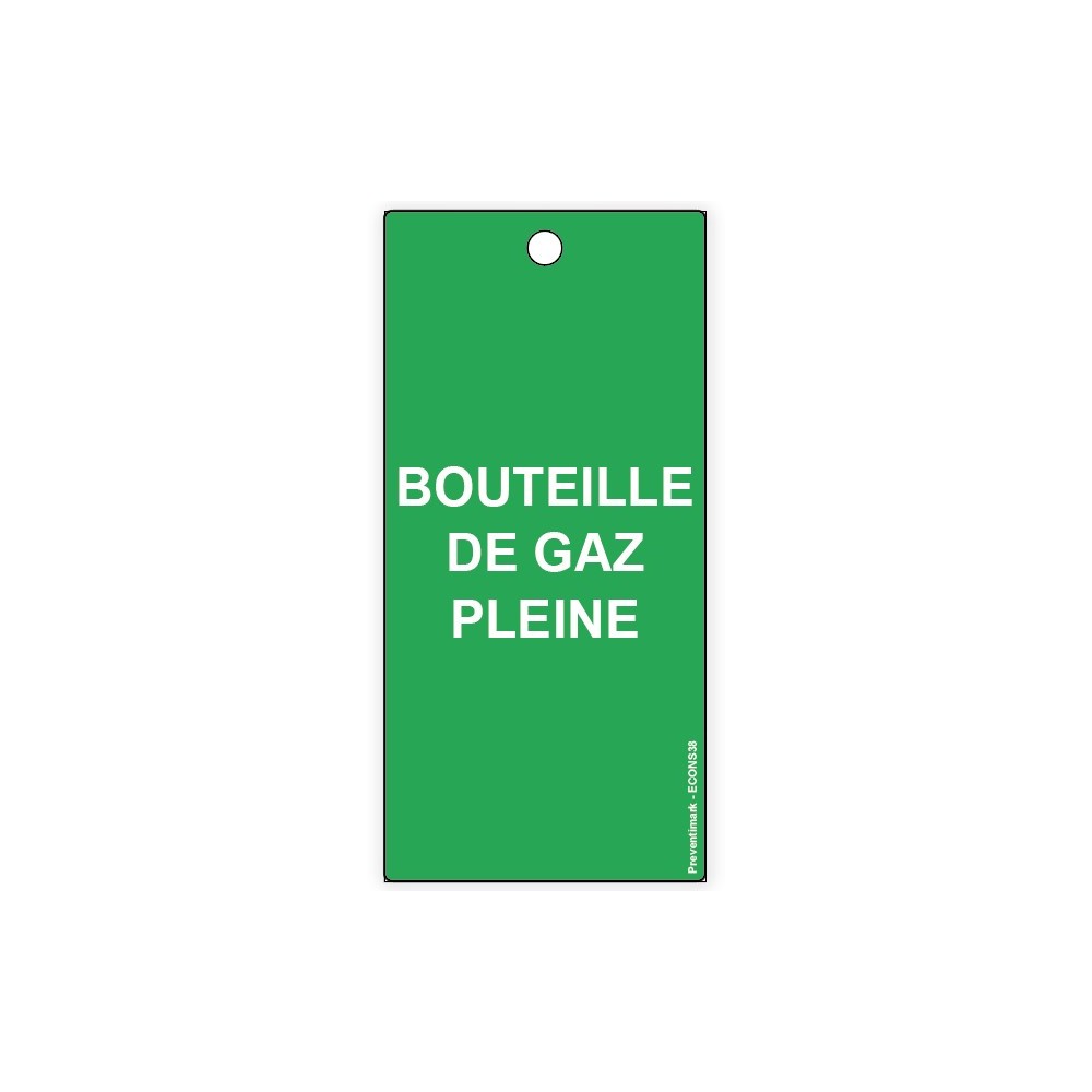 "Bouteille de gaz pleine", différents formats et matières au choix