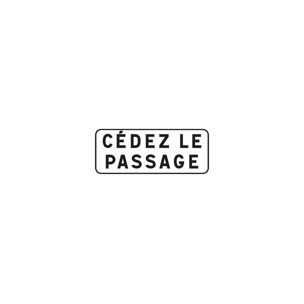 Panonceau Cédez le passage M9c