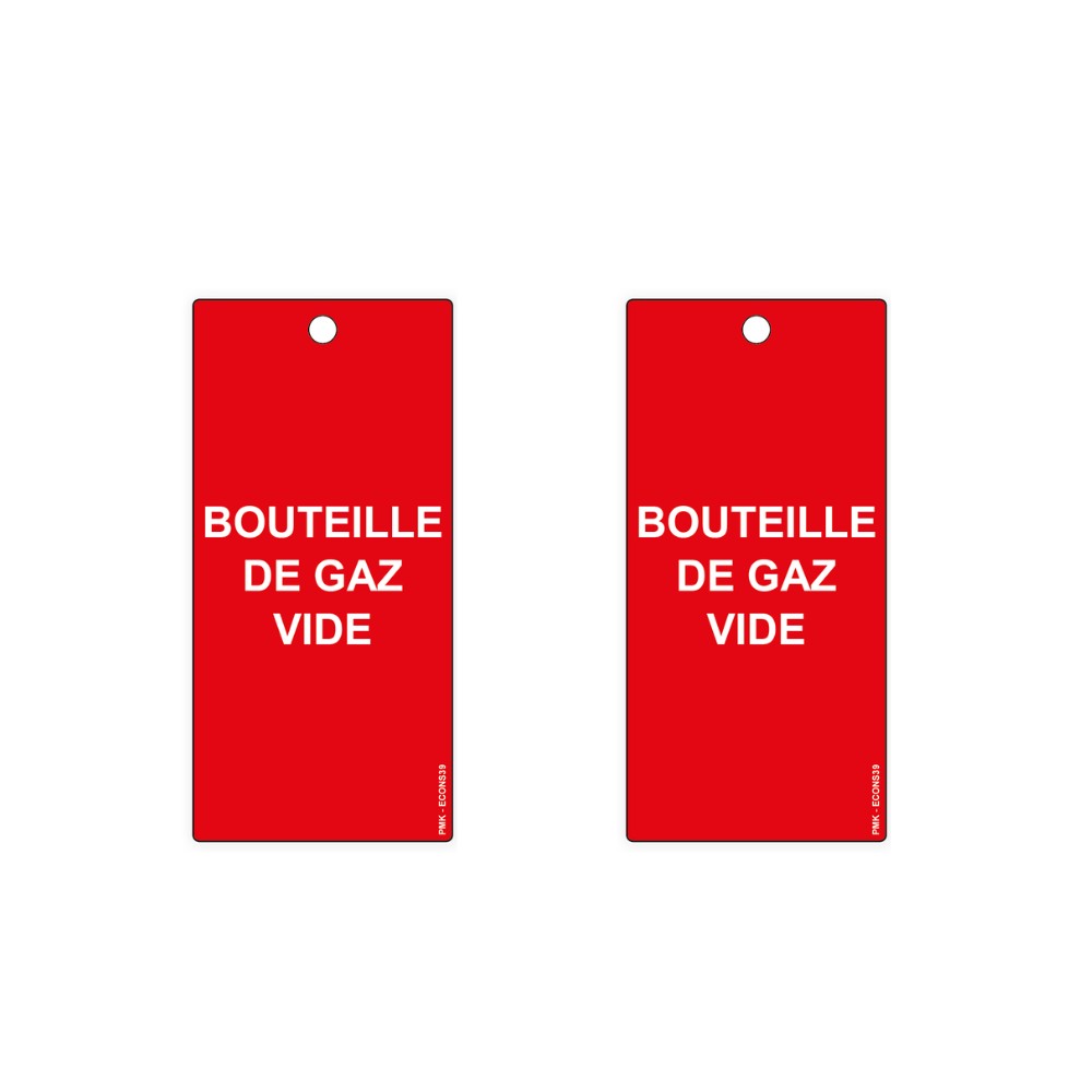 "Bouteille de gaz vide", différents formats et matières au choix