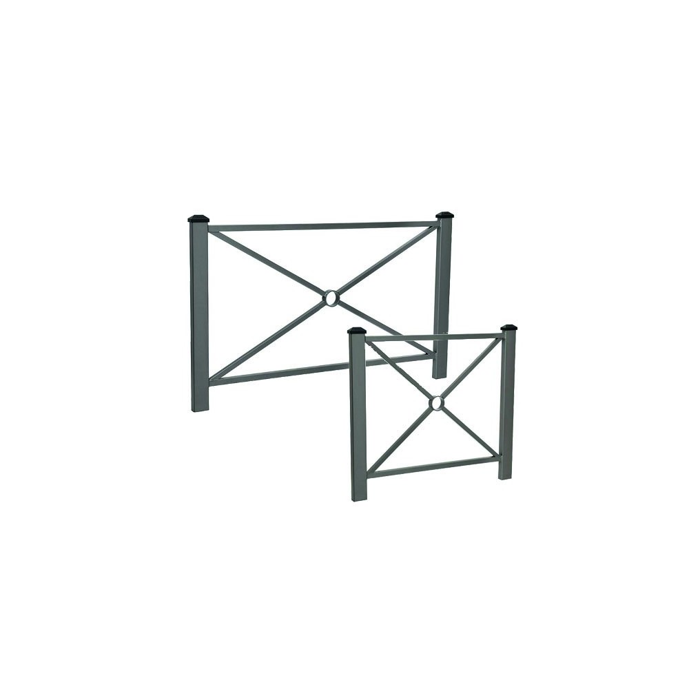 Image des deux barrières urbaines universelles PRO201 en 1080 mm et 1580 mm de long sur fond blanc.