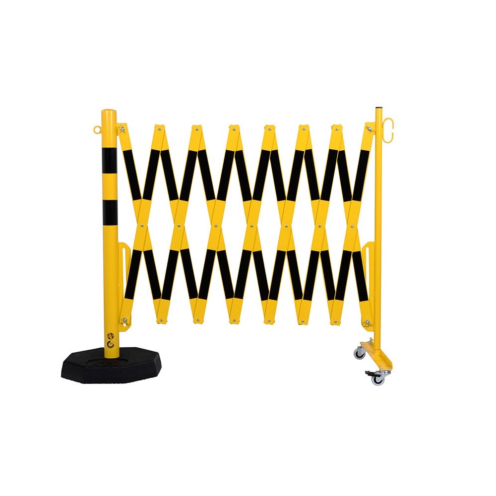 Barrière extensible socle mobile